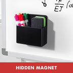 Pack of 2 Magnetic Pen Holder for Refrigerator and Whiteboard Plastic Pencil Organizer Cup