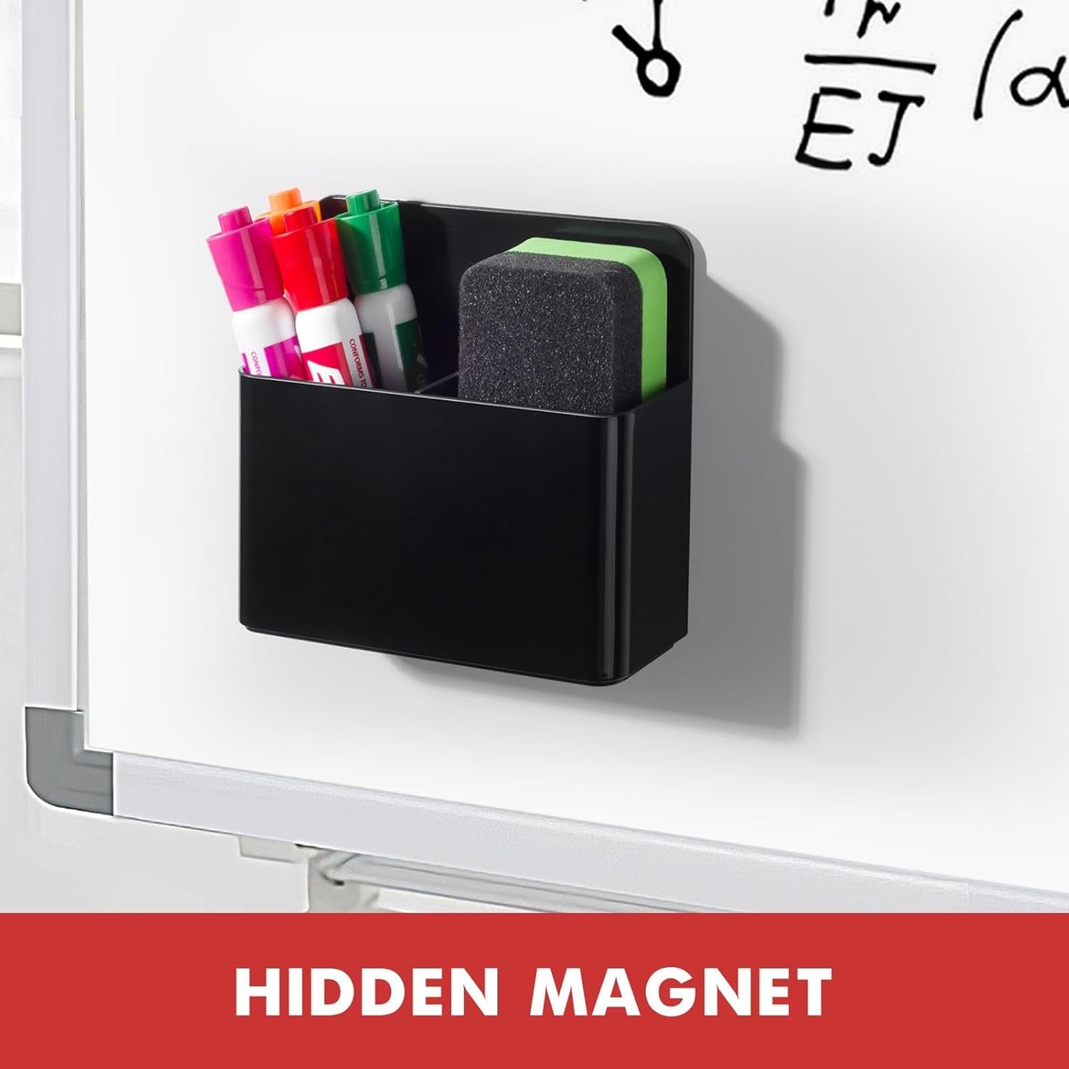 Pack of 2 Magnetic Pen Holder for Refrigerator and Whiteboard Plastic Pencil Organizer Cup