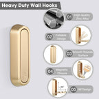 Pack of 2 Folding Coat Hooks Foldable Wall Mounted Hooks