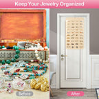 Hanging Jewelry Organizer with 80 Clear Pockets