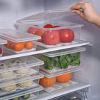 Pack of 4 Food Storage Containers with Removable Drain Tray and Lids