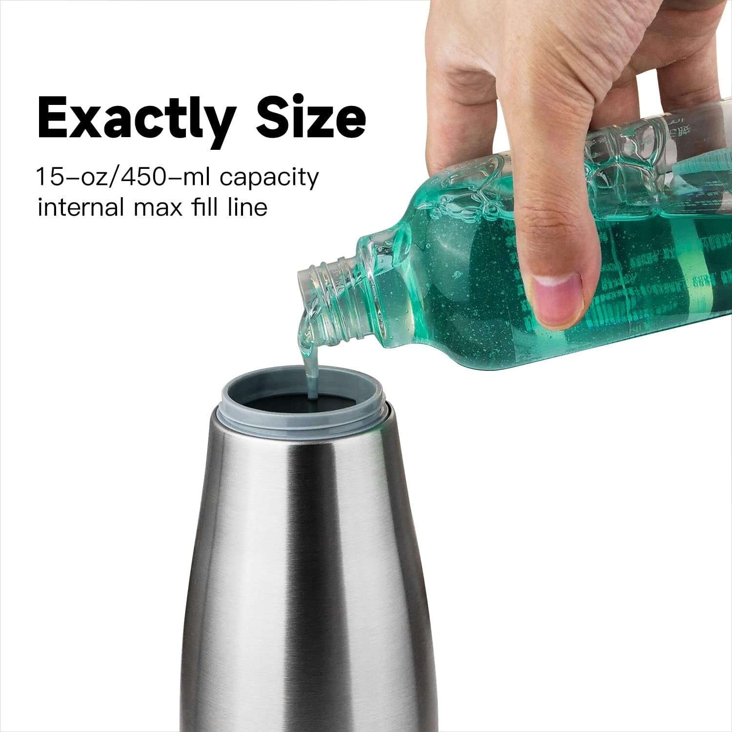 Liquid Soap Dispenser for Dish Soap and Hand Soap 15 fl oz