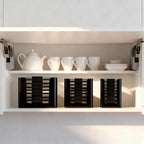 Food Container Lid Organizer 3-Piece Kitchen Cabinet Storage Rack Holds 24 Container Lids