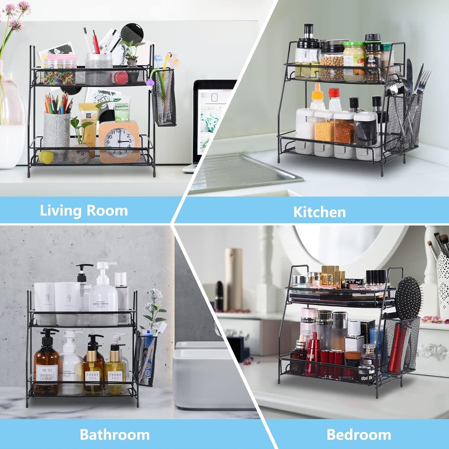 Countertop Organizer with Small Basket