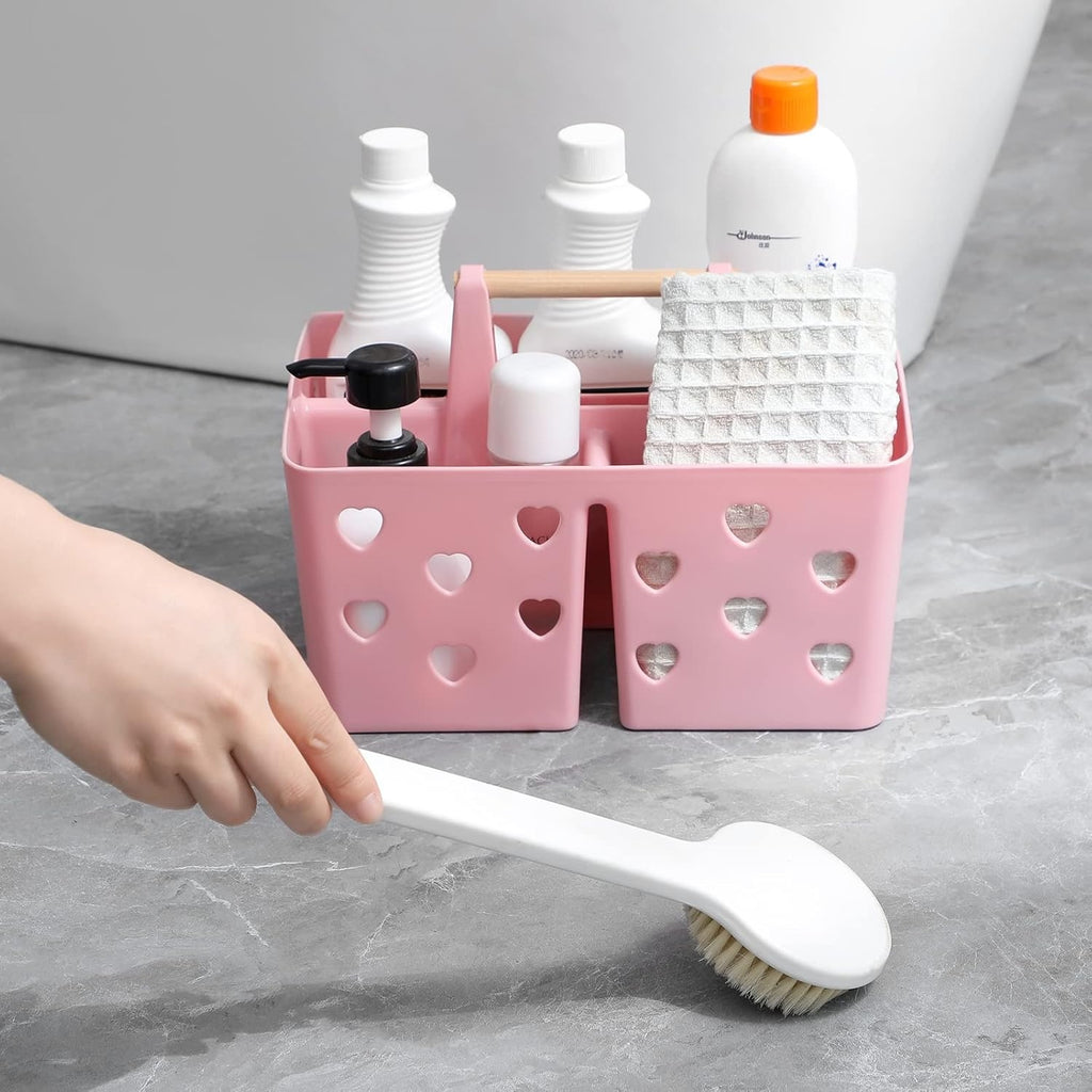 Portable Shower Caddy Organizer Basket with Handle Divided Bathroom Storage