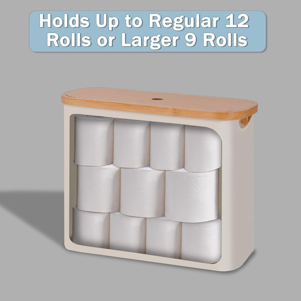 Freestanding Toilet Paper Basket with Lid