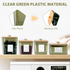 Pack of 4 Laundry Pods Container Set with Lids