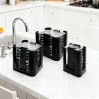Food Container Lid Organizer 3-Piece Kitchen Cabinet Storage Rack Holds 24 Container Lids