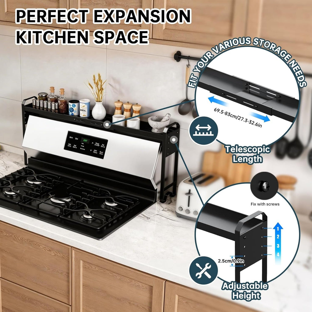 Expandable Over-the-Sink Shelf Adjustable Kitchen Storage Rack