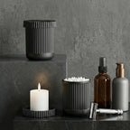 Pack of 2 Glass Apothecary Jars with Lids Bathroom Storage Canister Set
