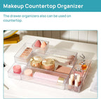 Pack of 7 Clear Makeup Drawer Organizers