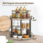 2 Tier Lazy Susan Spice Rack Organizer Rotating Turntable