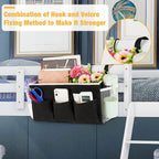 Pack of 2 Bedside Caddy Organizer with Water Bottle Holder and Fixed Straps