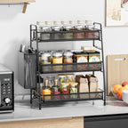 3Tier Bathroom Countertop Organizer Shelf Metal Spice Rack Makeup Storage Stand