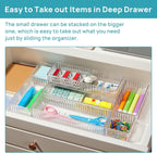 Pack of 7 Clear Makeup Drawer Organizers