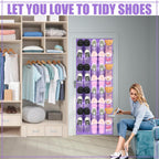 40 Pocket Over-the-Door Hanging Shoe Organizer with Non-Slip Hooks