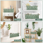 Pack of 4 Macrame Storage Baskets with Wood Handles