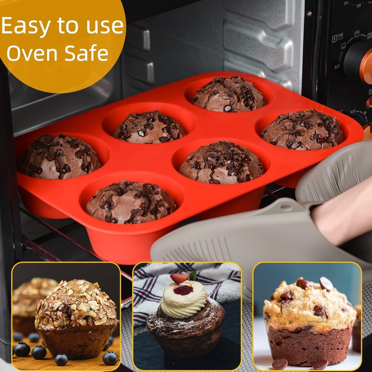 Silicone Muffin Pan Nonstick Cupcake Baking Mold