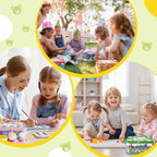 Pack of 8 Clear Toy Storage Bags with Labels Waterproof Board Game Organizer