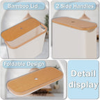 Freestanding Toilet Paper Basket with Lid