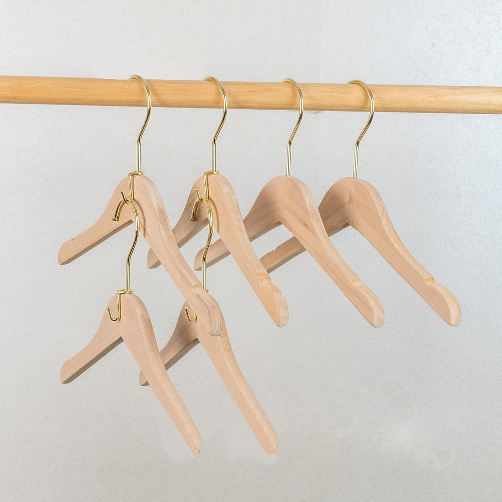 Pack of 36 Gold Metal Hanger Connector Hooks Closet Space Saving Extender Clips
