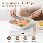 Nonstick Square Grill Pan with Pour Spouts for Stovetop