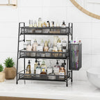 3Tier Bathroom Countertop Organizer Shelf Metal Spice Rack Makeup Storage Stand