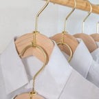 Pack of 36 Gold Metal Hanger Connector Hooks Closet Space Saving Extender Clips