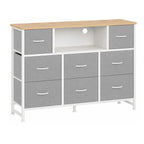 47 Inch TV Stand with 8 Fabric Drawers Power Outlet TV Console for 32-45 Inch TVs