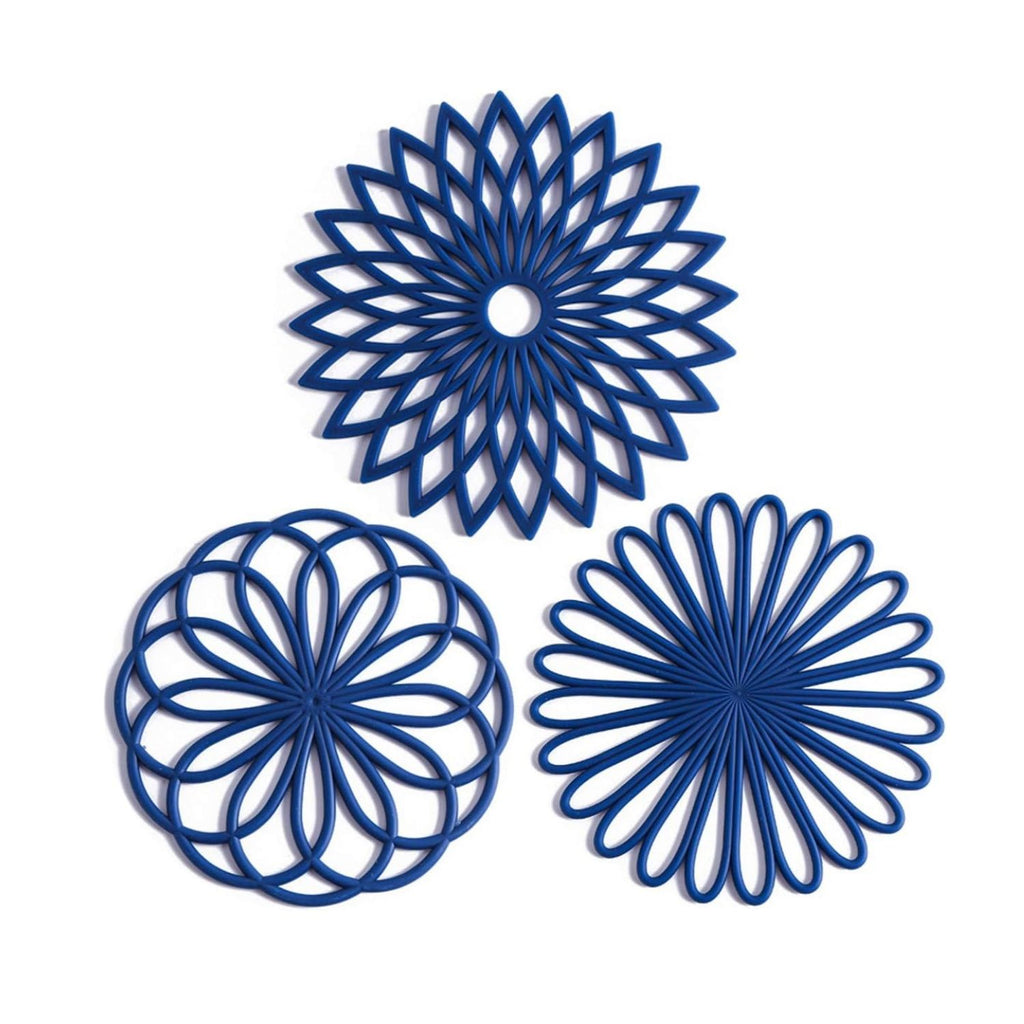 Pack of 3 Silicone Trivet Mats Non-Slip Heat Resistant Hot Pads