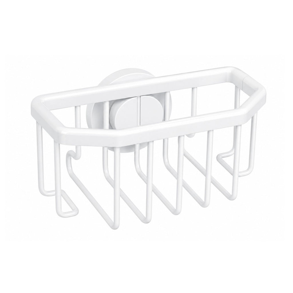 Kitchen Sink Sponge Holder with Strong Suction Cup Rustproof Aluminum Caddy