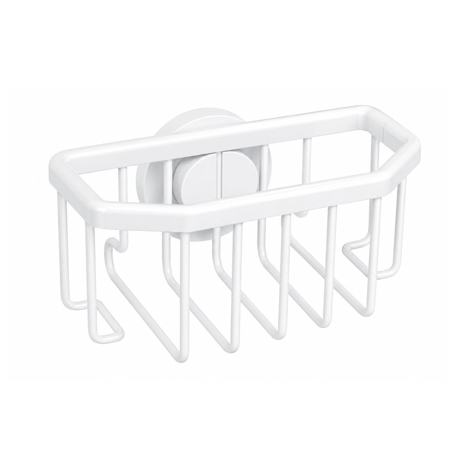 Kitchen Sink Sponge Holder with Strong Suction Cup Rustproof Aluminum Caddy