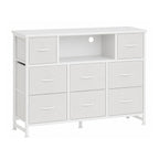 47 Inch TV Stand with 8 Fabric Drawers Power Outlet TV Console for 32-45 Inch TVs