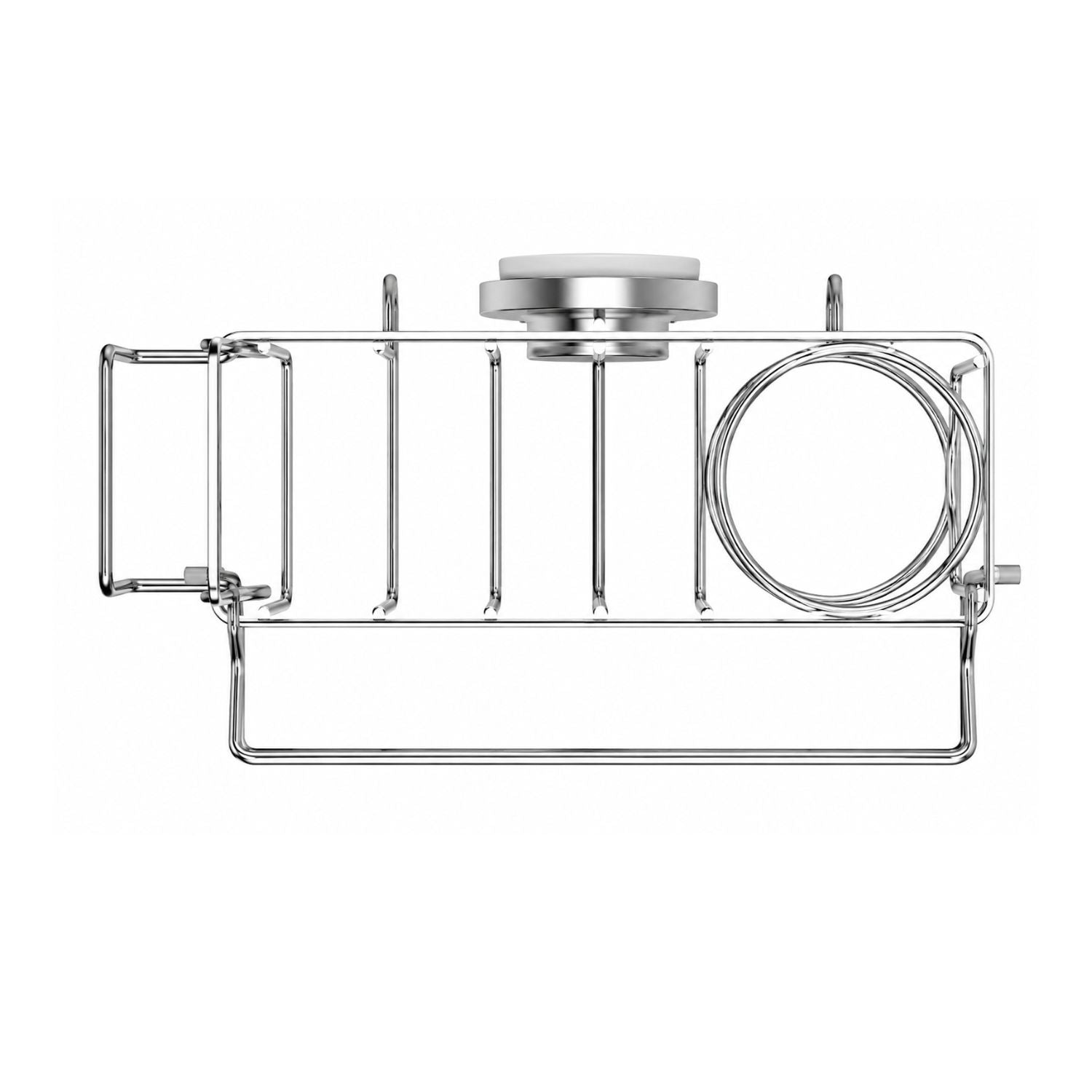 Kitchen Sink Sponge Holder with Strong Suction Cup Rustproof Aluminum Caddy