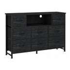 47 Inch TV Stand with 8 Fabric Drawers Power Outlet TV Console for 32-45 Inch TVs