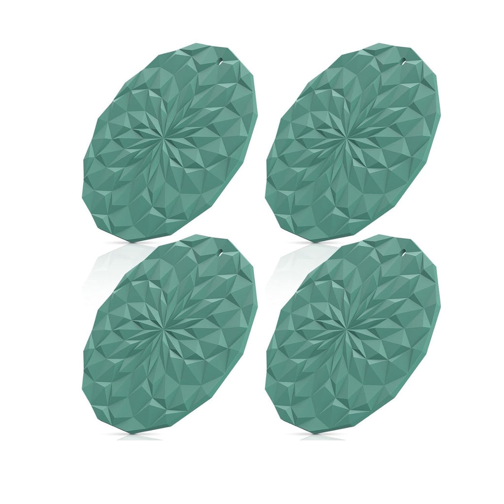 Pack of 4 Silicone Trivet Mats 7.4 Inch Heat Resistant Pot Holders