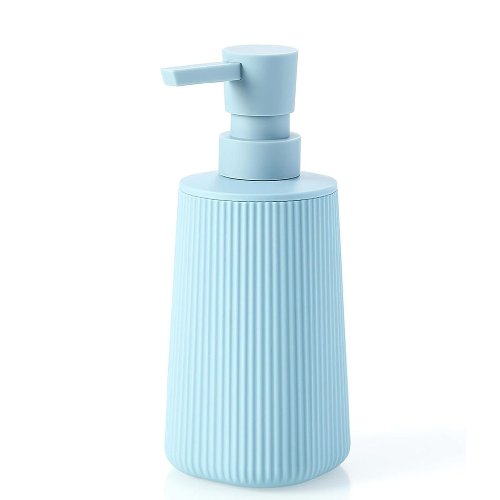 Small Soap Dispenser with Pump Modern Farmhouse Striped Plastic Bottle