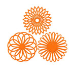 Pack of 3 Silicone Trivet Mats Non-Slip Heat Resistant Hot Pads