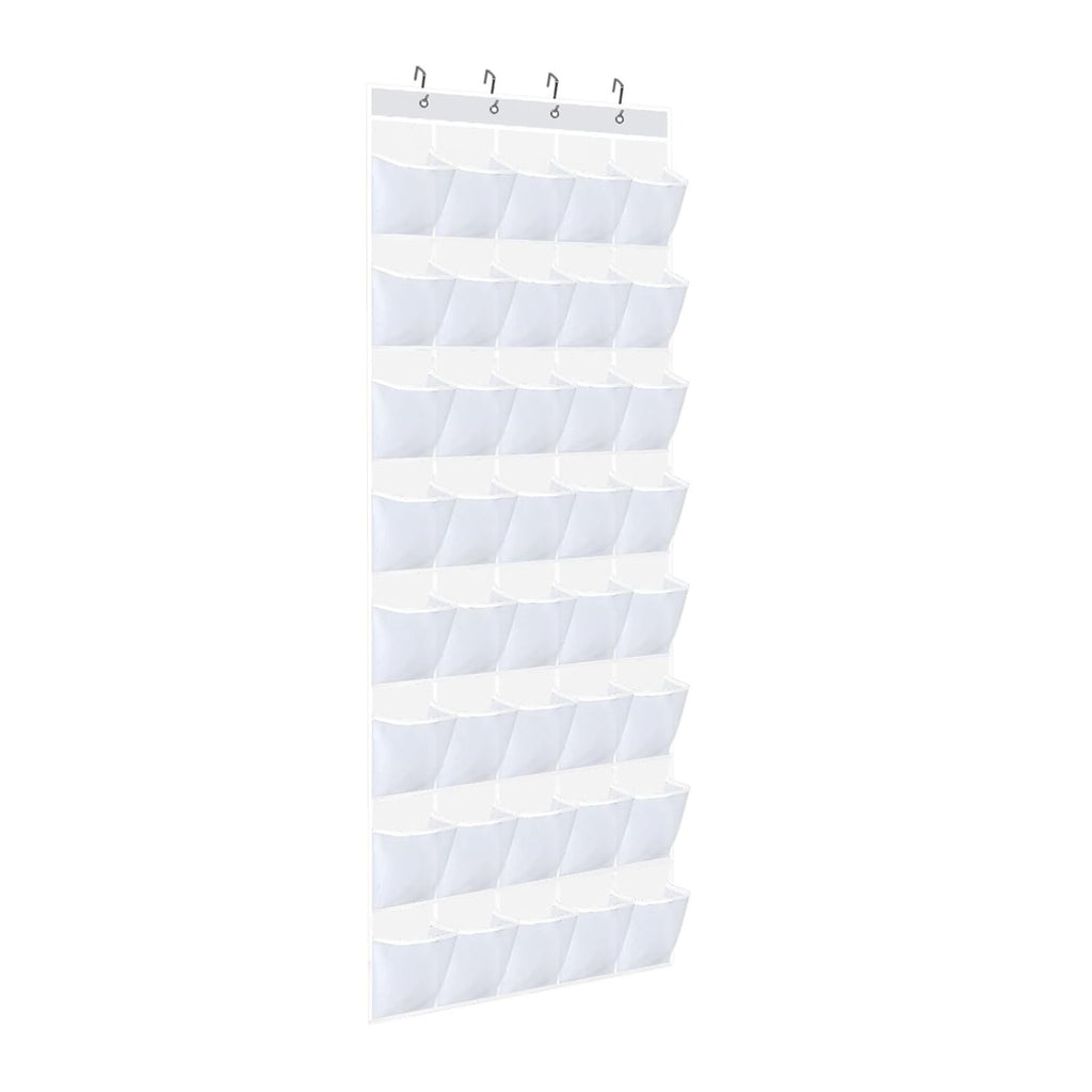 40 Pocket Over-the-Door Hanging Shoe Organizer with Non-Slip Hooks