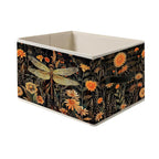Foldable Storage Bin Box with Handles Vine Floral Organizer Basket