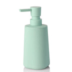 Small Soap Dispenser with Pump Modern Farmhouse Striped Plastic Bottle