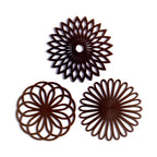 Pack of 3 Silicone Trivet Mats Non-Slip Heat Resistant Hot Pads
