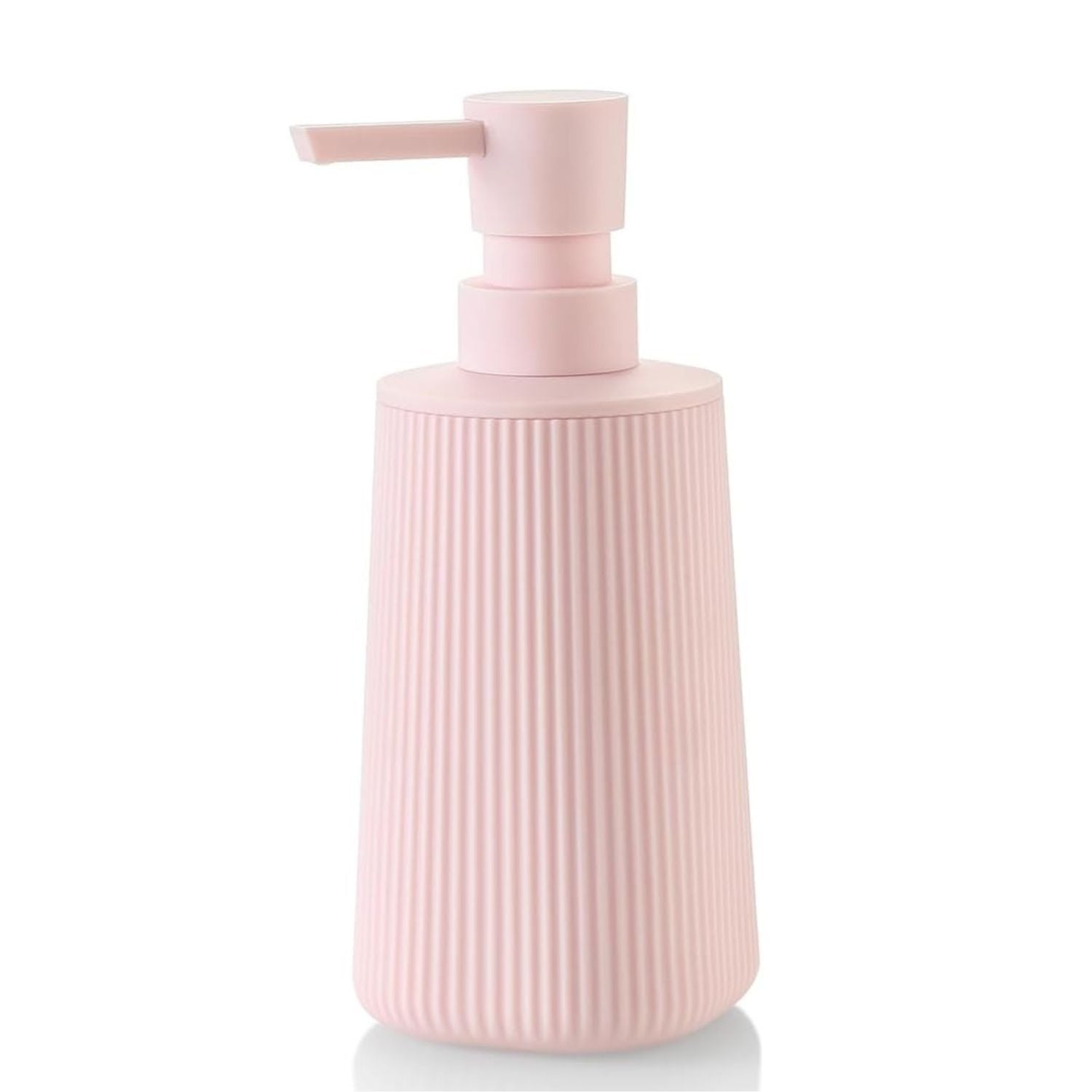 Small Soap Dispenser with Pump Modern Farmhouse Striped Plastic Bottle