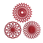 Pack of 3 Silicone Trivet Mats Non-Slip Heat Resistant Hot Pads