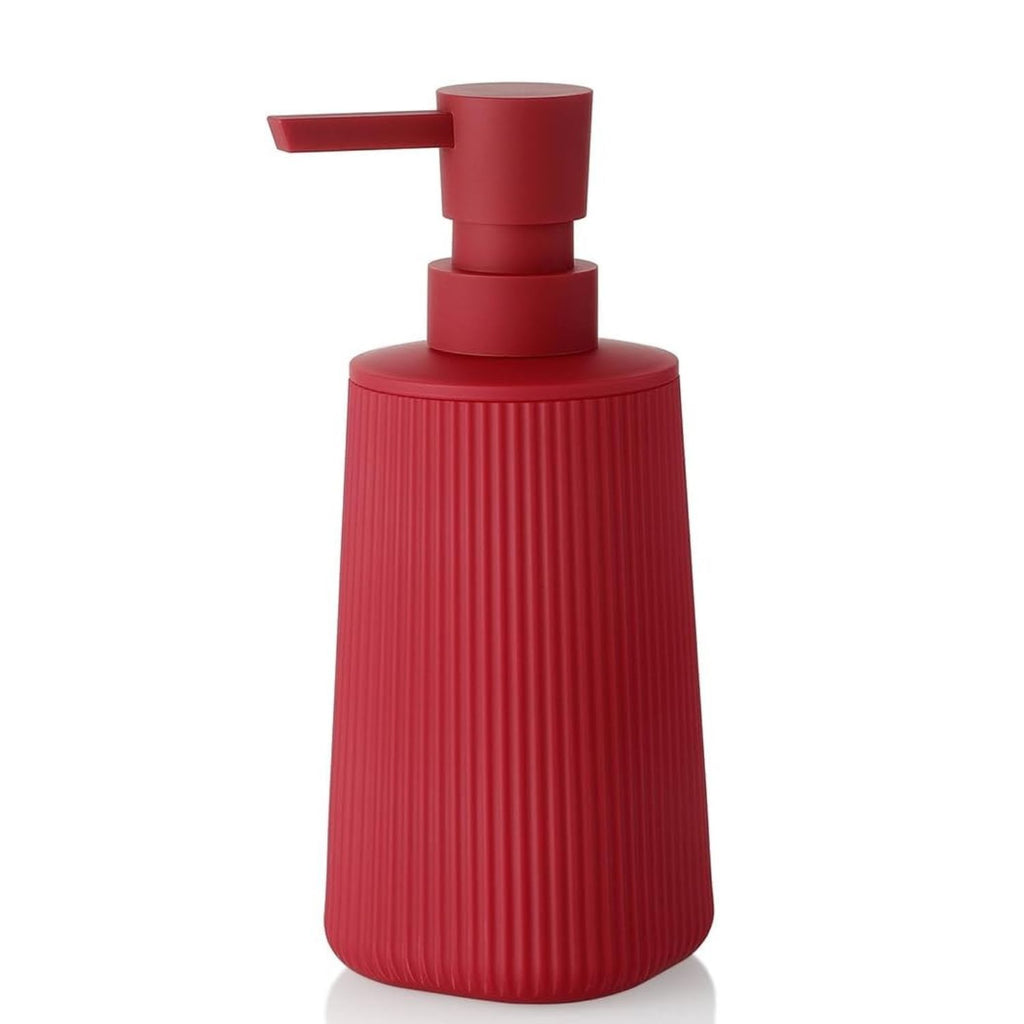 Small Soap Dispenser with Pump Modern Farmhouse Striped Plastic Bottle