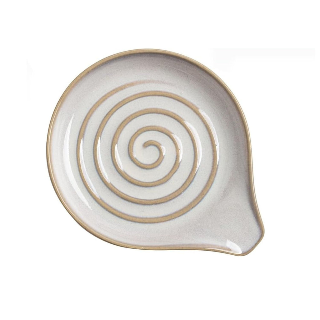 Large Ceramic Spoon Rest for Stove Top 5 Inch Heat-Resistant Utensil Holder