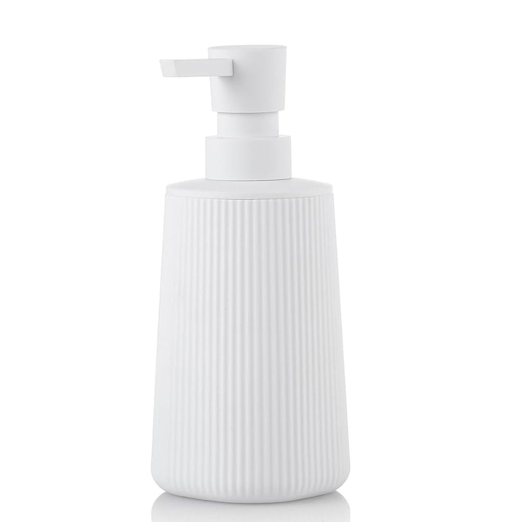 Small Soap Dispenser with Pump Modern Farmhouse Striped Plastic Bottle