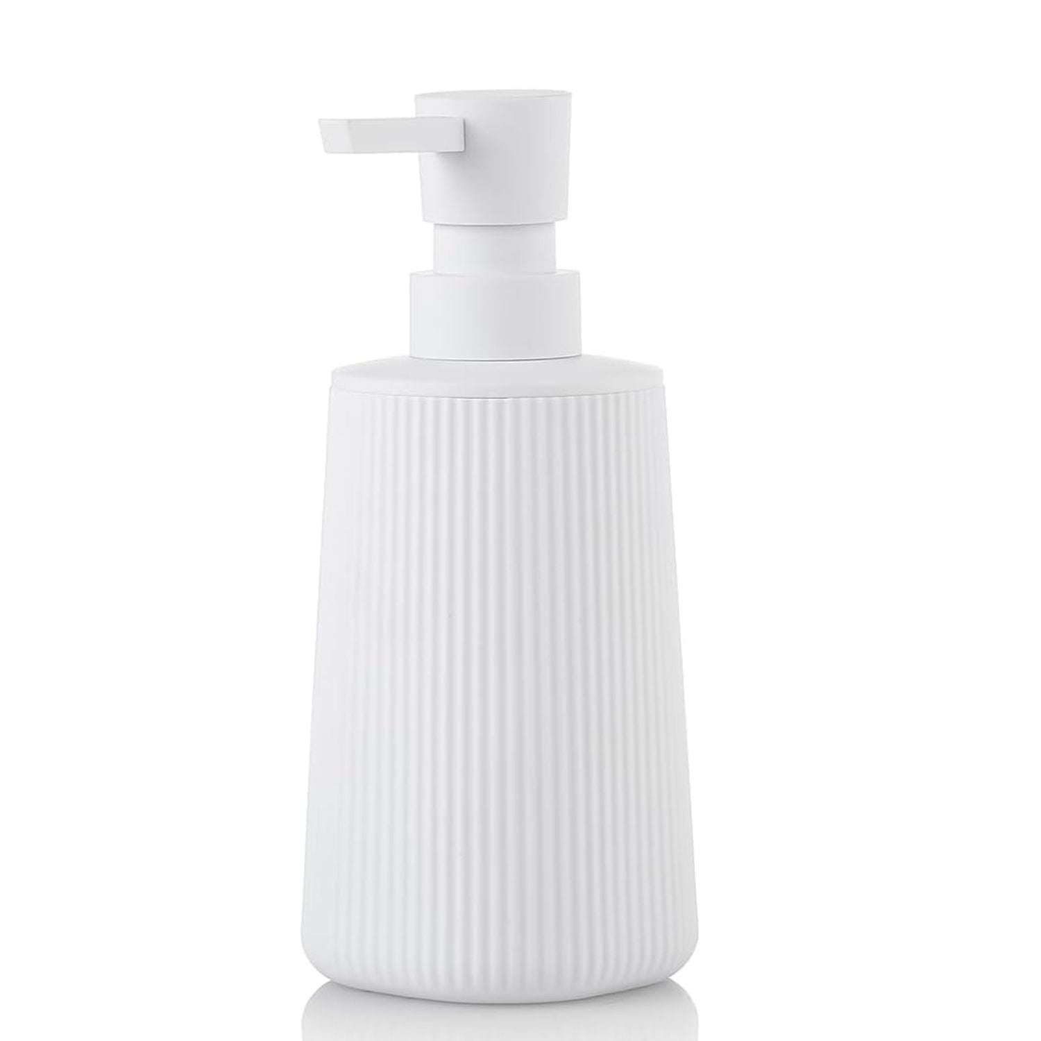 Small Soap Dispenser with Pump Modern Farmhouse Striped Plastic Bottle