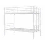 Heavy Duty Twin Over Twin Metal Bunk Bed Frame with Ladder