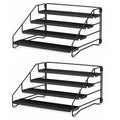 Pack of 2 4Tier Adjustable Spice Rack Organizer Set